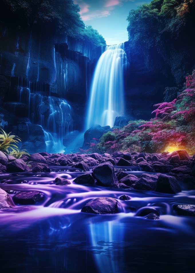 Neon Waterfall