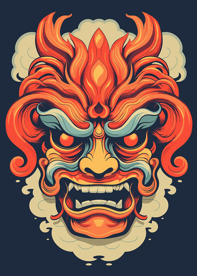 Yokai Oni Japanese Mask