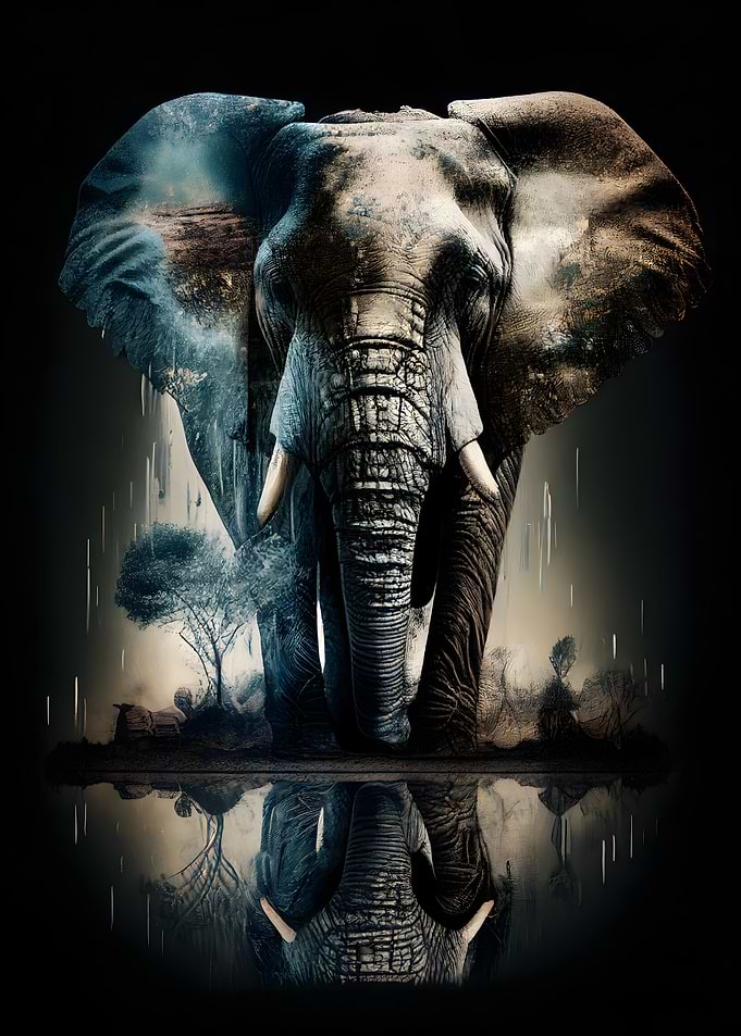 Dark African Elephant