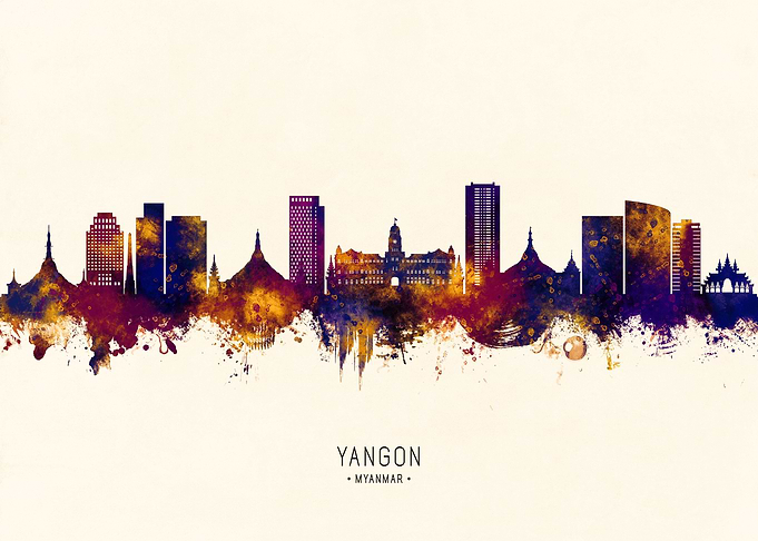 Yangon Myanmar Skyline