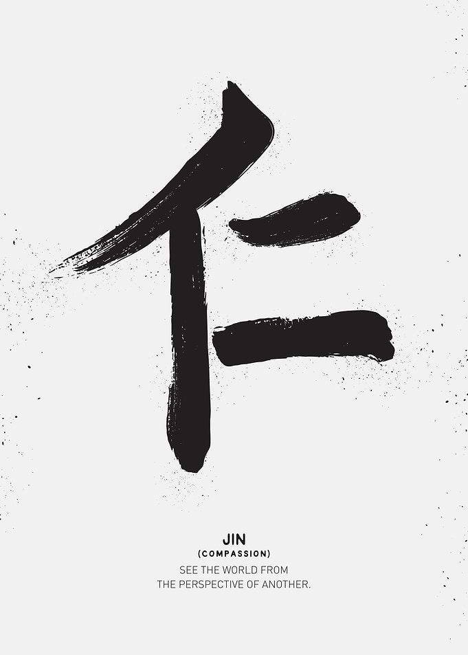 JIN Bushido Virtue Kanji