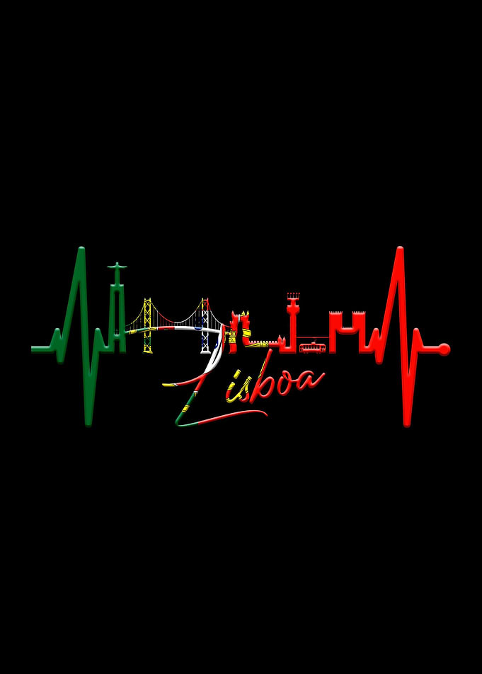 Lisbon Skyline Heartbeat
