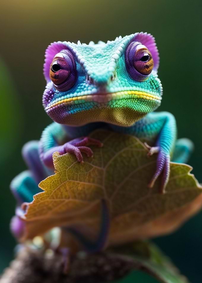 cute chameleon tiny