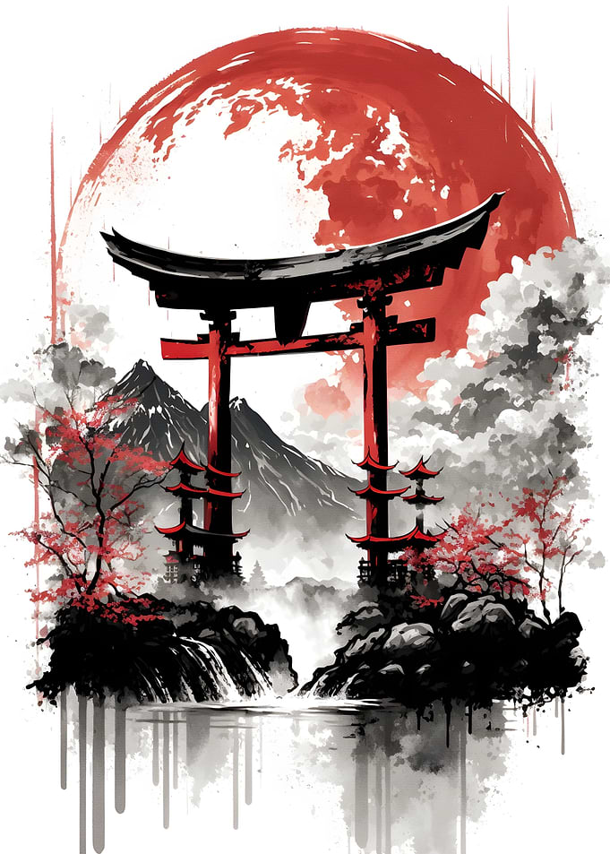 Abstract Traditional japan