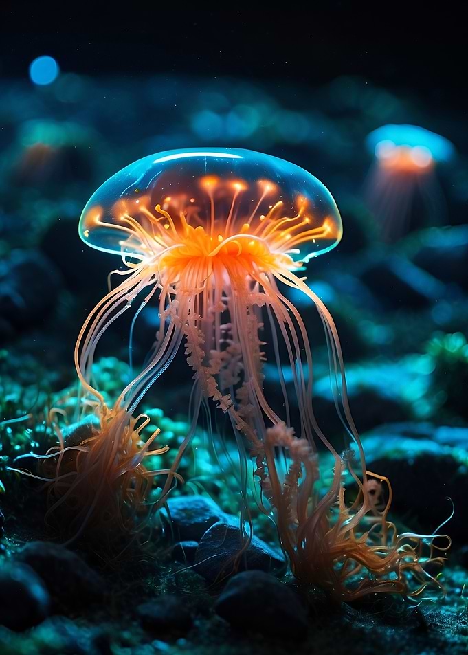 micro octopus colorful