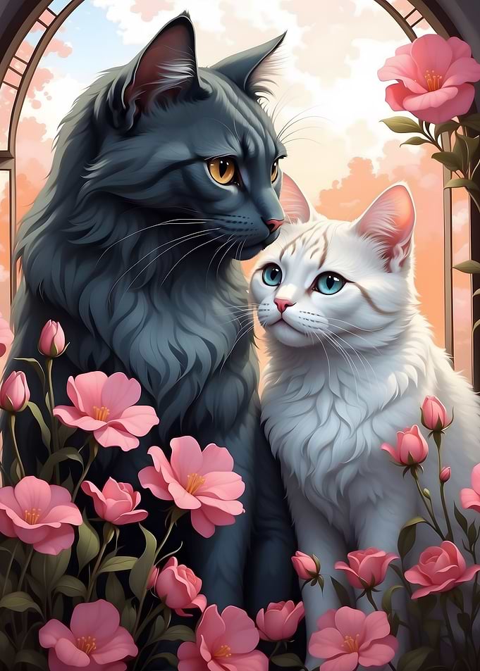 Couple Cat Valentines Day