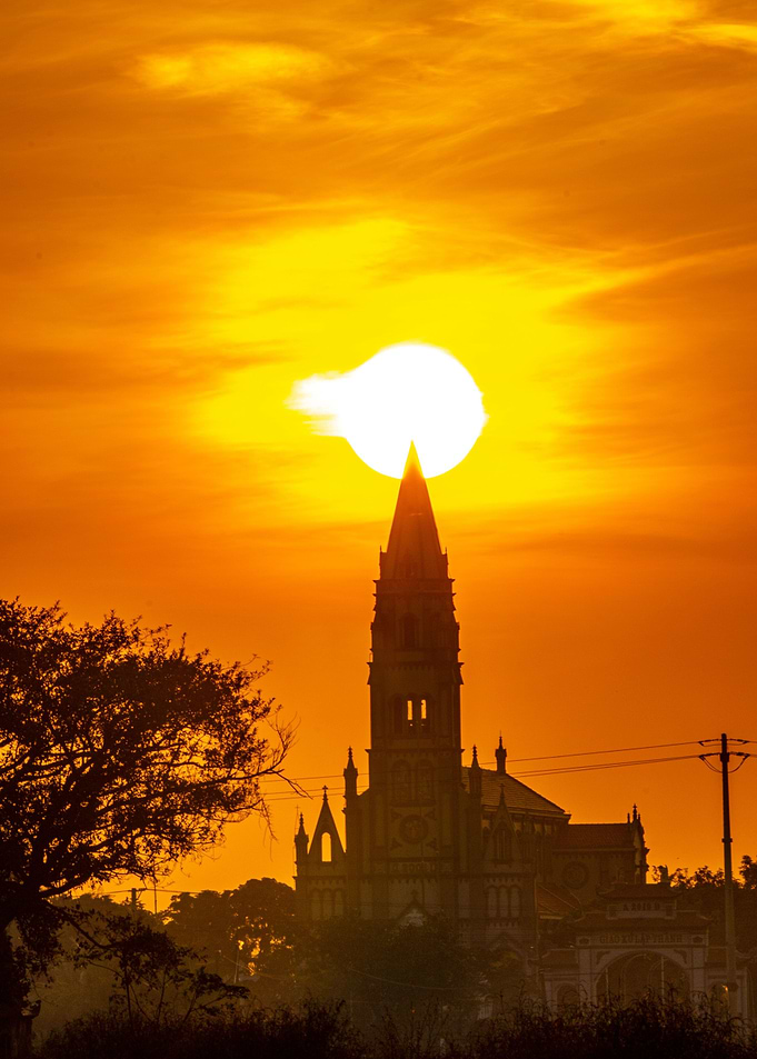 Sunset over ancient Church