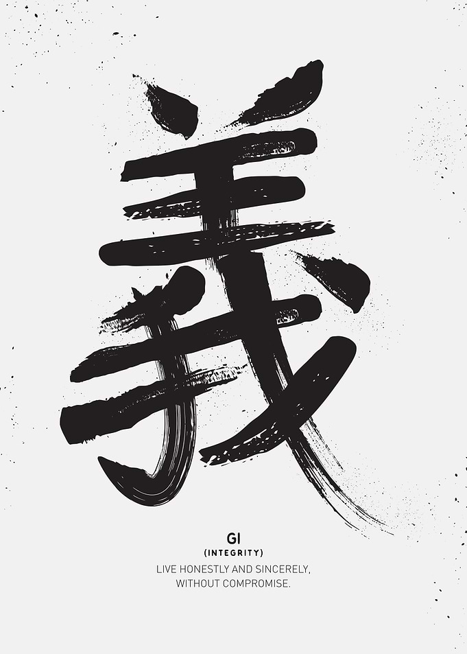 GI Bushido Virtue Kanji