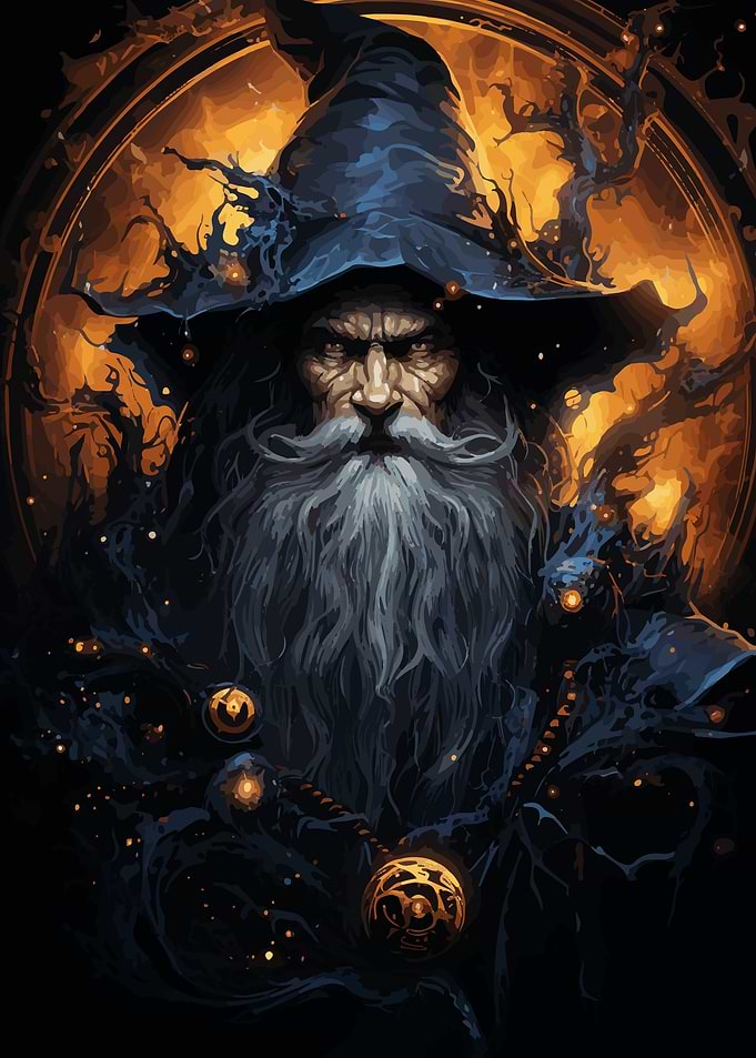 Fantasy fire magician