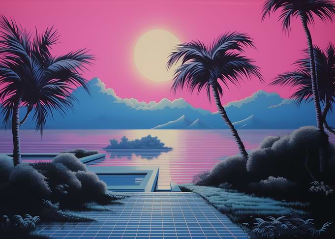 Chill Vaporwave Landscape