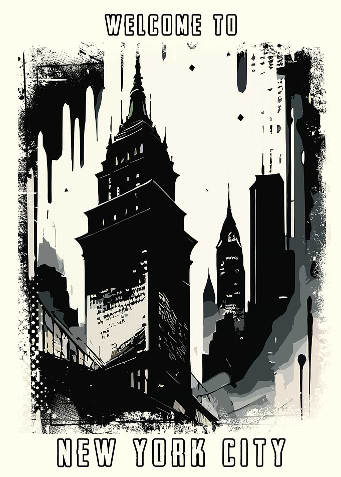 New York USA Vintage Card