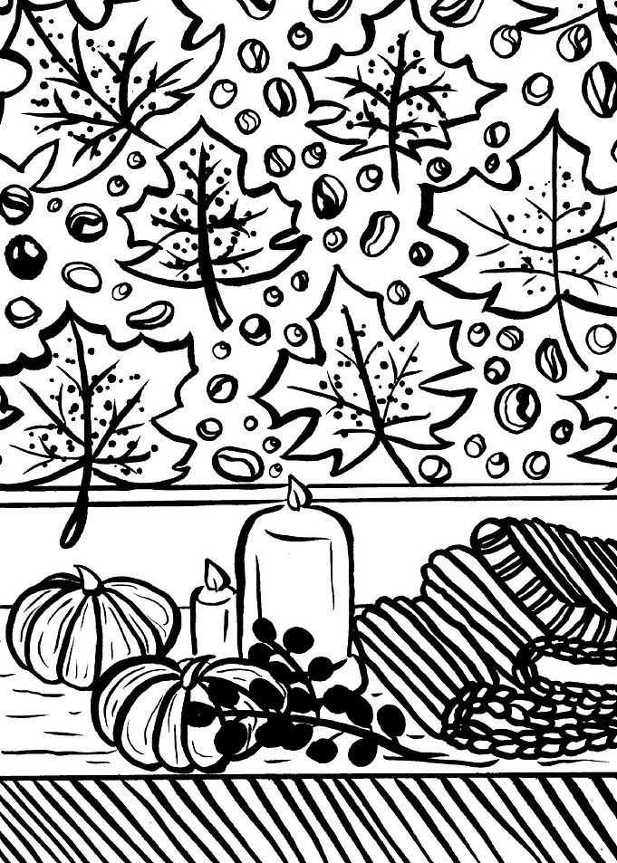 Leaves In Window