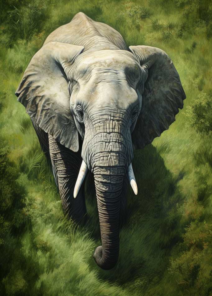 Elephant in Grass