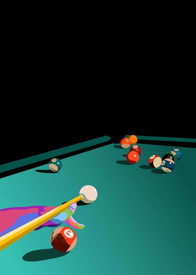 Billiard in vector pop art
