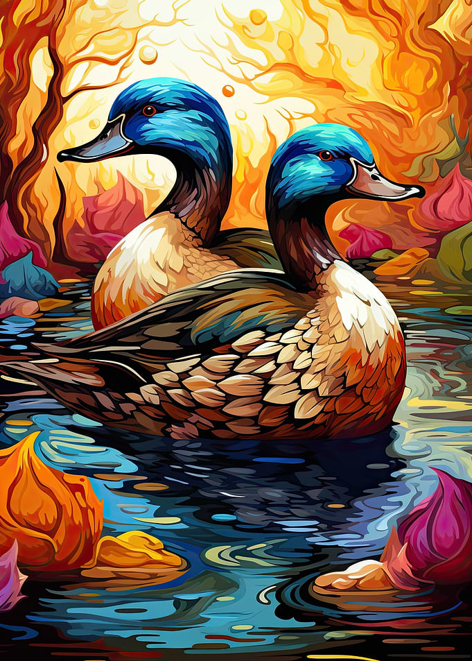 Peaceful ducks