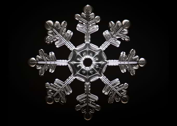 Beautiful Macro Snowflake