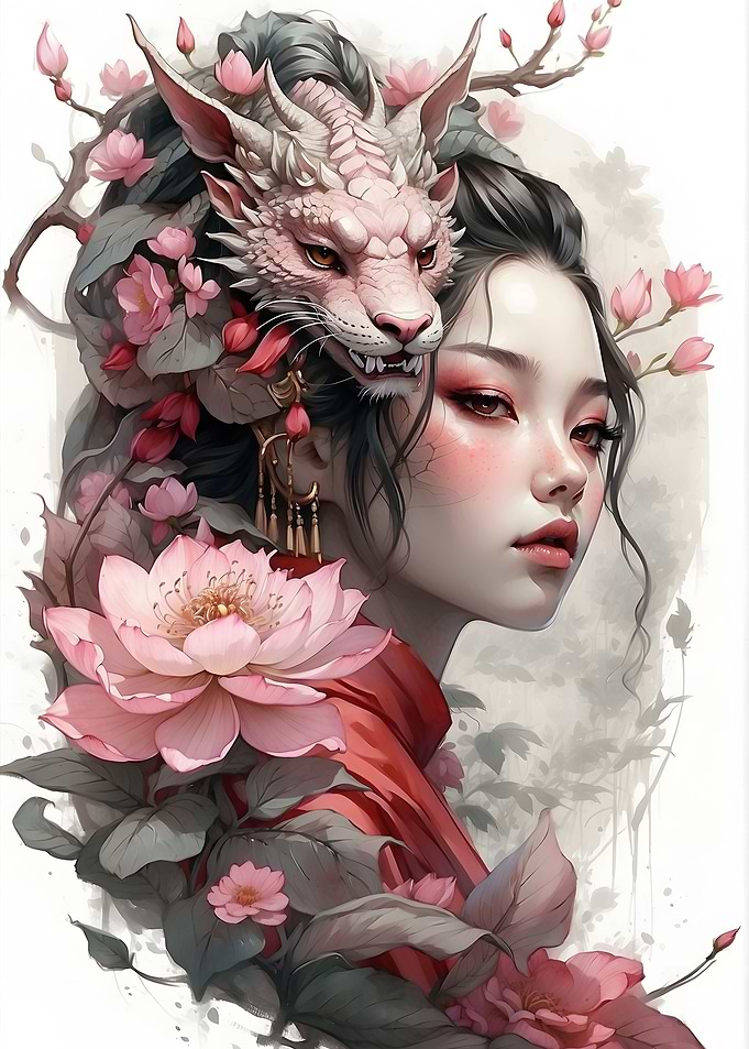 Dragon Japanese Girl