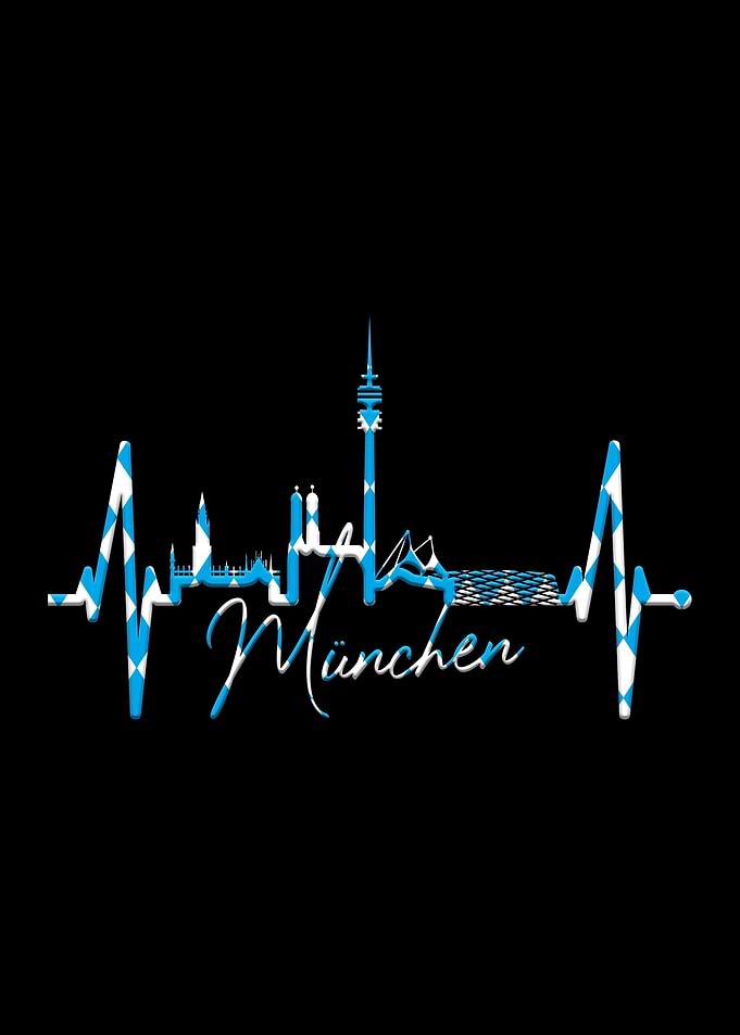 Munich Skyline Heartbeat