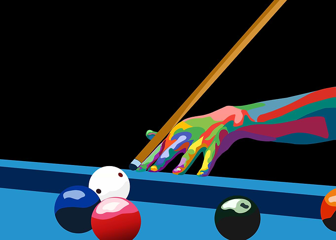 Billiard vector pop art
