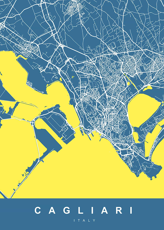 MAP CAGLIARI ITALY
