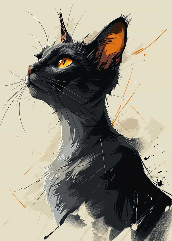 Elegant Line Feline