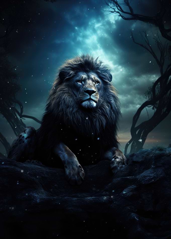 Black Lion Portrait