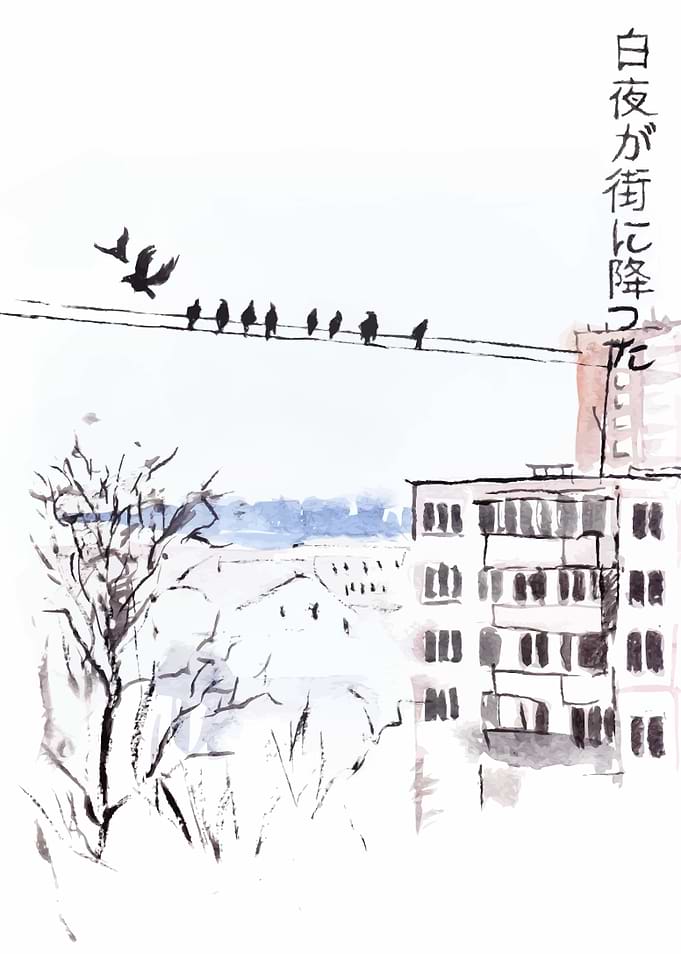 Modern city Zen painting