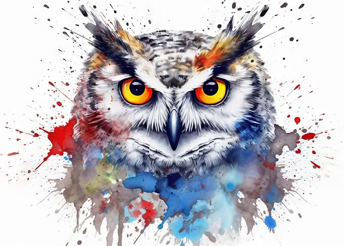Owl Bird Watercolor