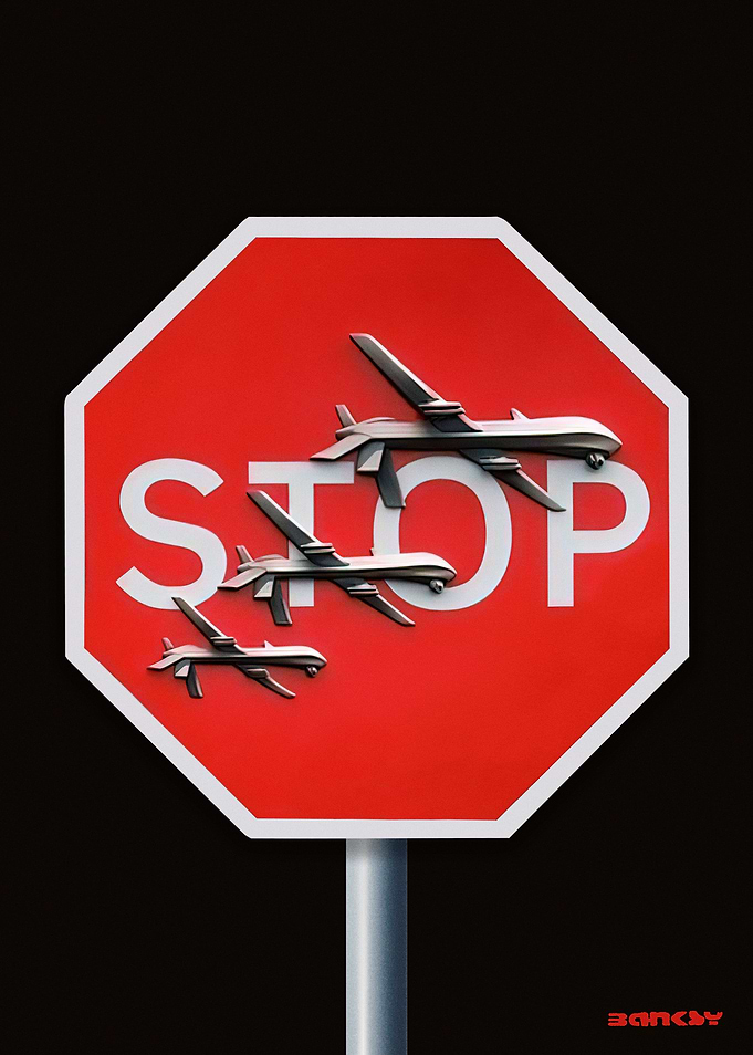 Banksy Stop Sign