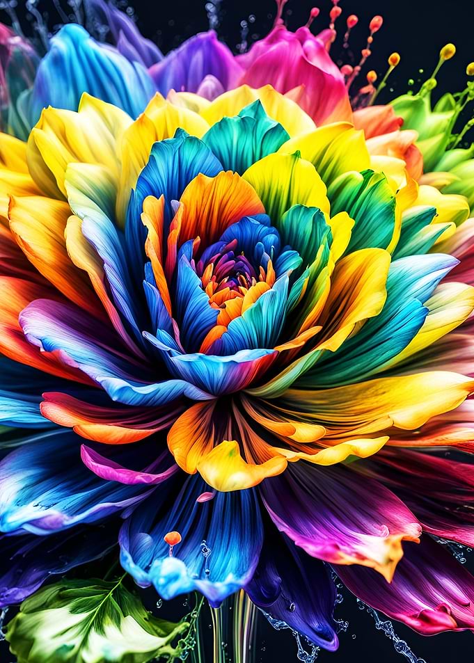 Rainbow flower