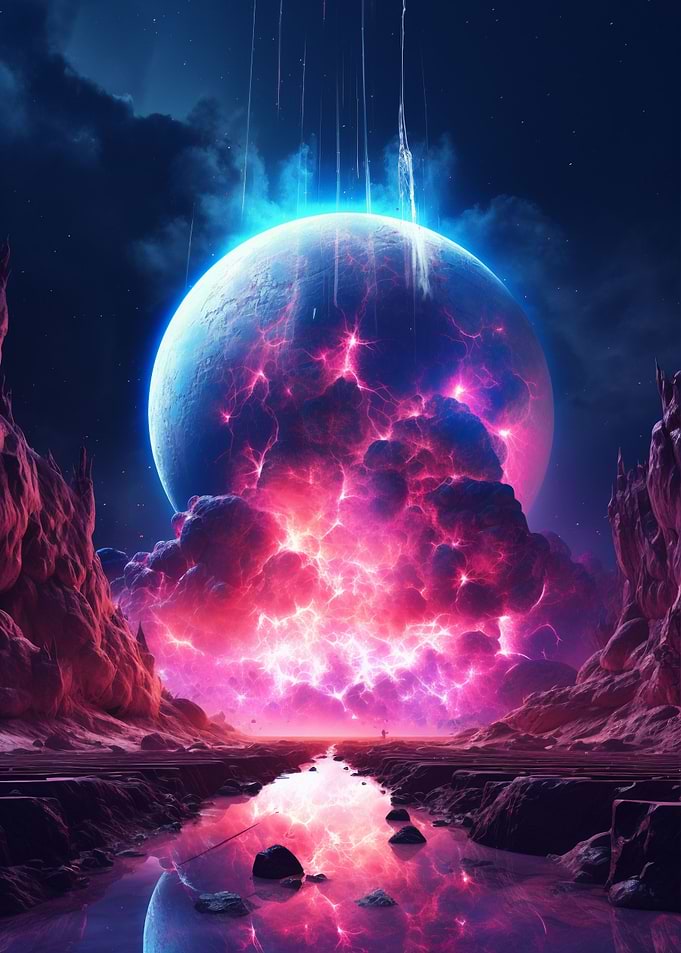 Explosion on Planet