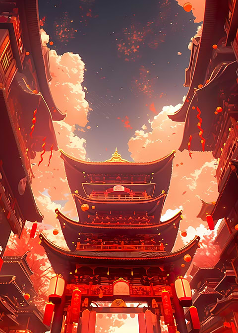Chinese street building