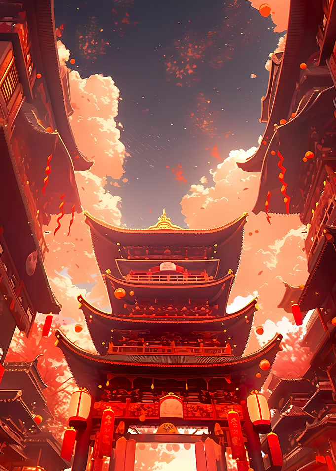 Chinese street building