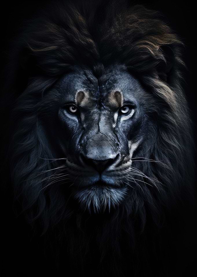 Black Lion Portrait