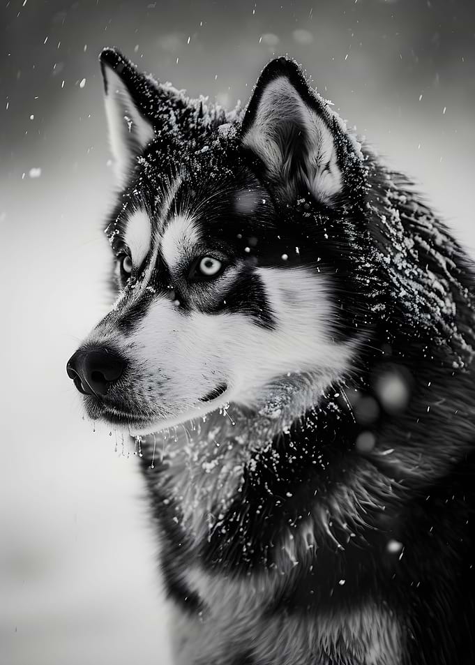 Husky Photography in snow