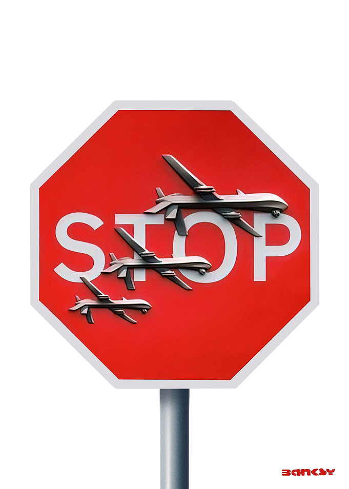 Banksy Stop Sign