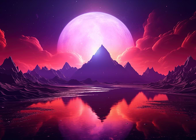 Neon Twilight Lagoon