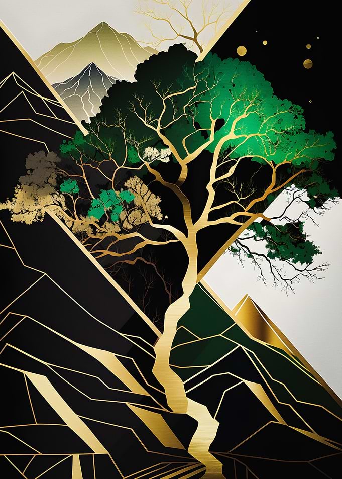 Abstract Green Tree