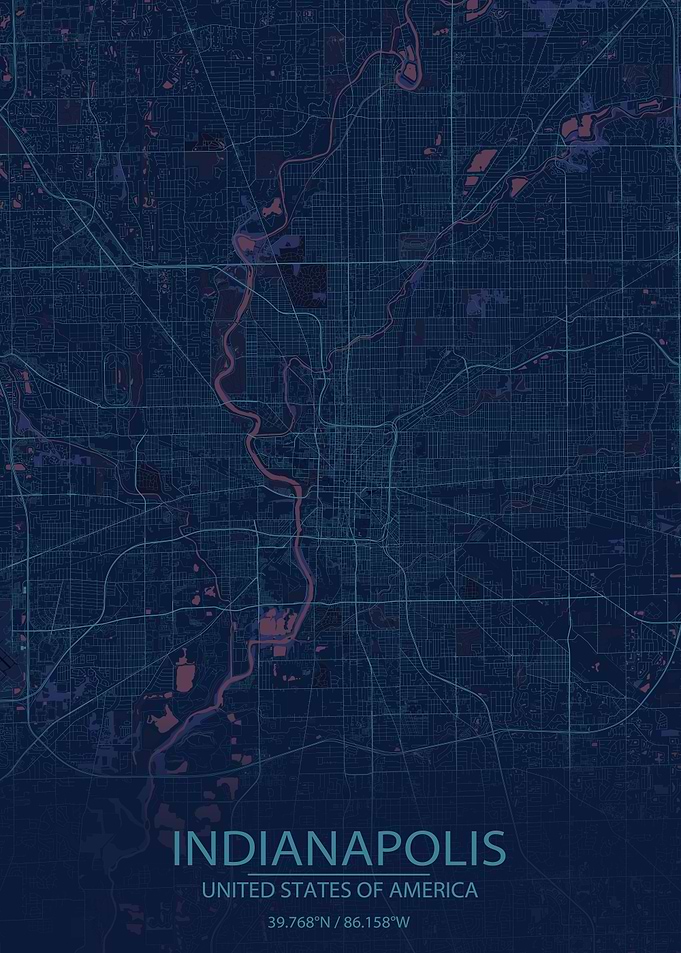 Indianapolis BluePurpleMap