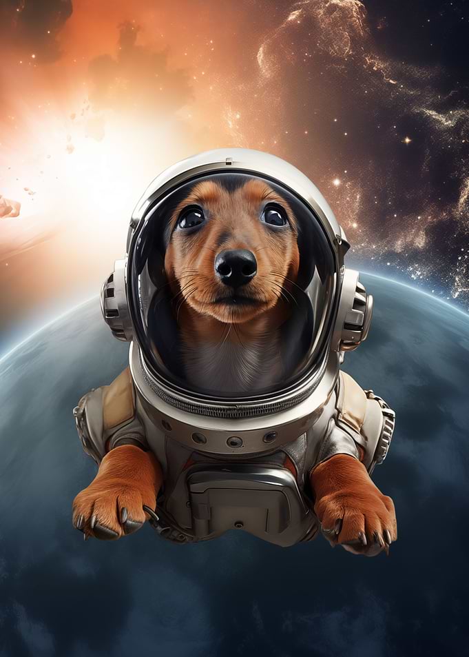 Dachshund Pup in Space