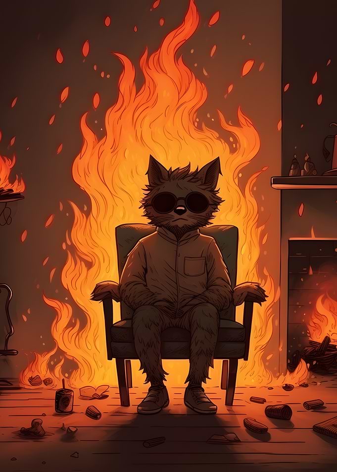 Cat This Is Fine