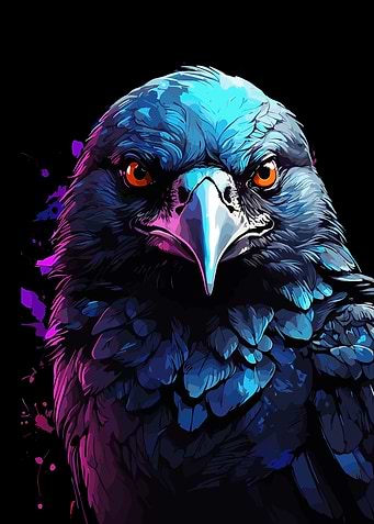 Crow Animal Colorful