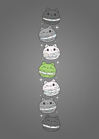 Agender Pride Cute Cat