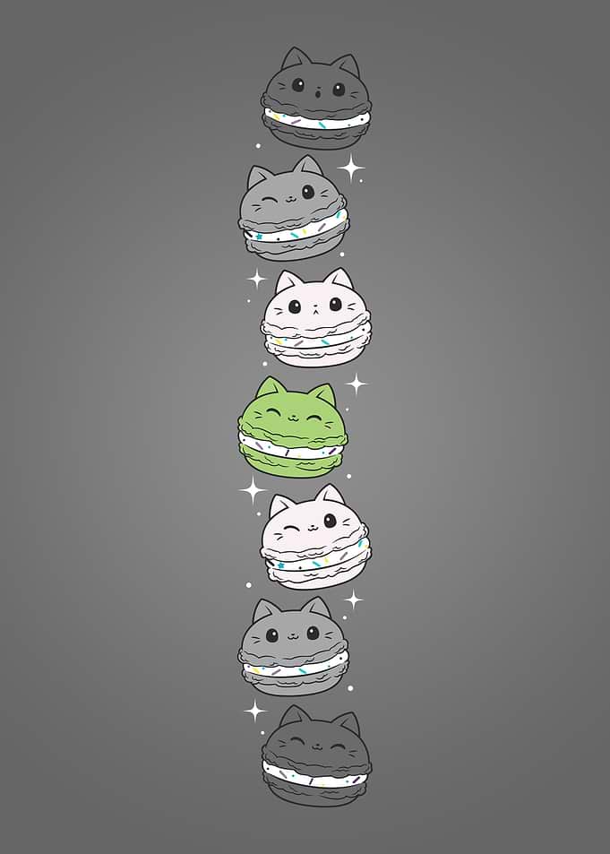 Agender Pride Cute Cat