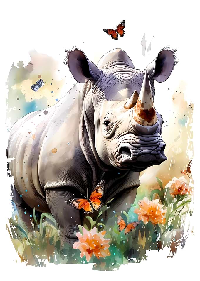 Rhino Flower Butterfly
