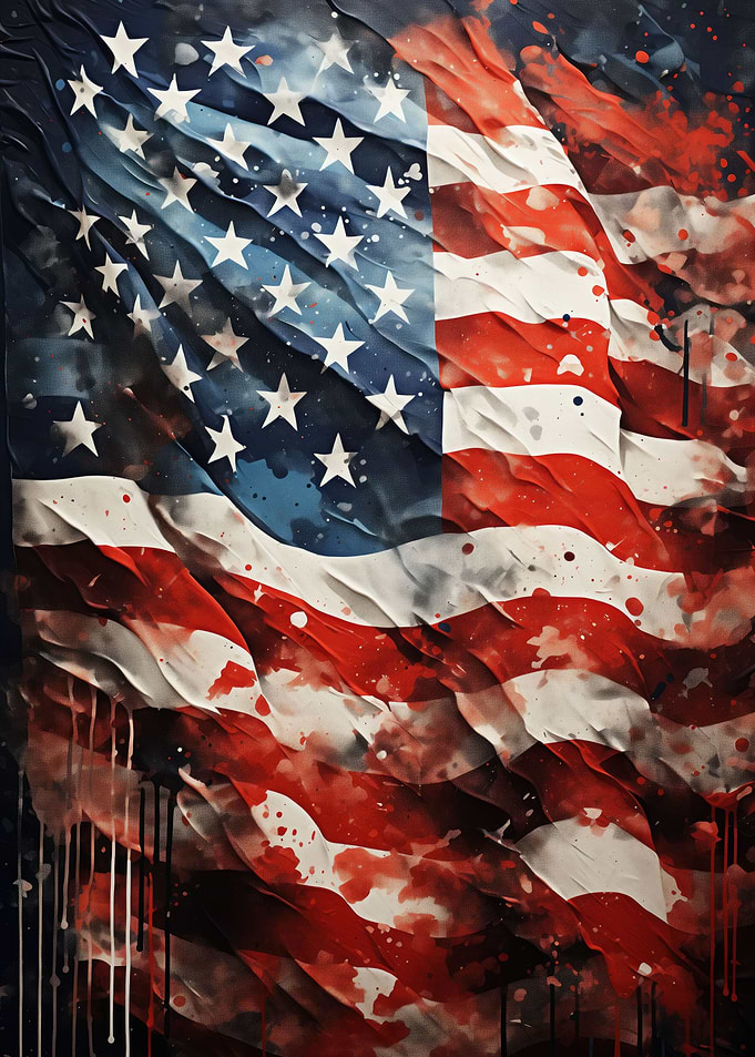 United States Flag Drip