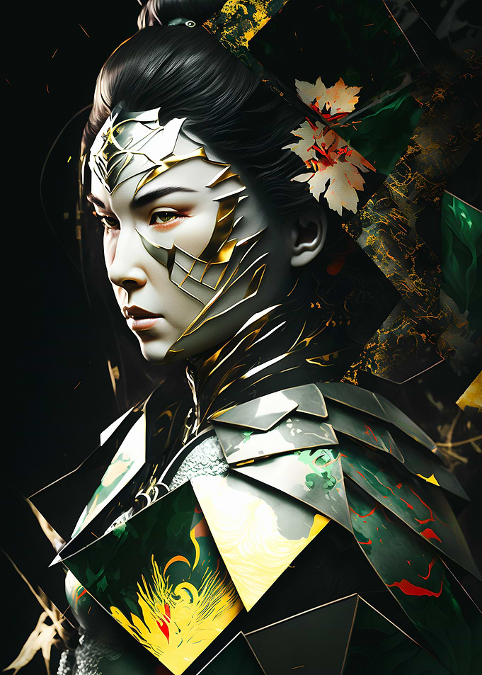 abstract Beautiful Geisha