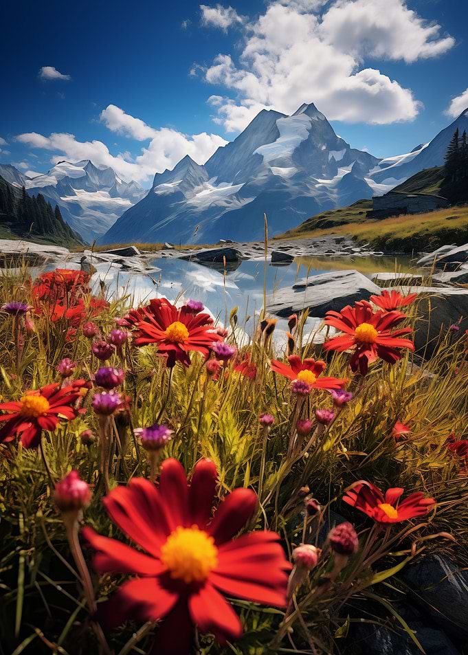 Floral Mountain View