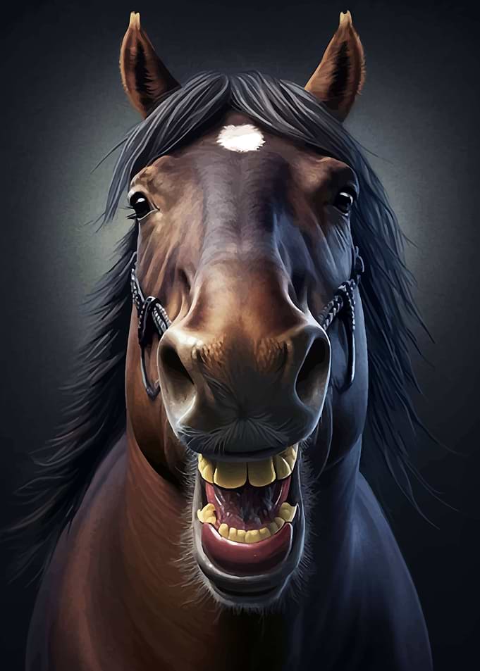 Toothless Horse laug