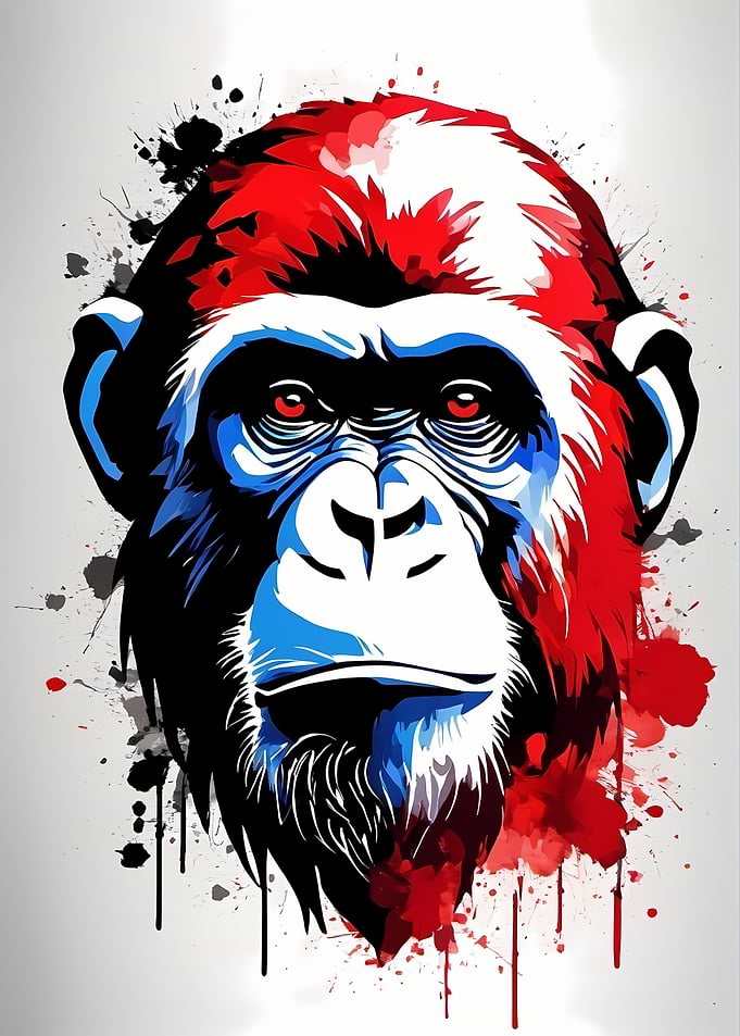 Watercolor Ape